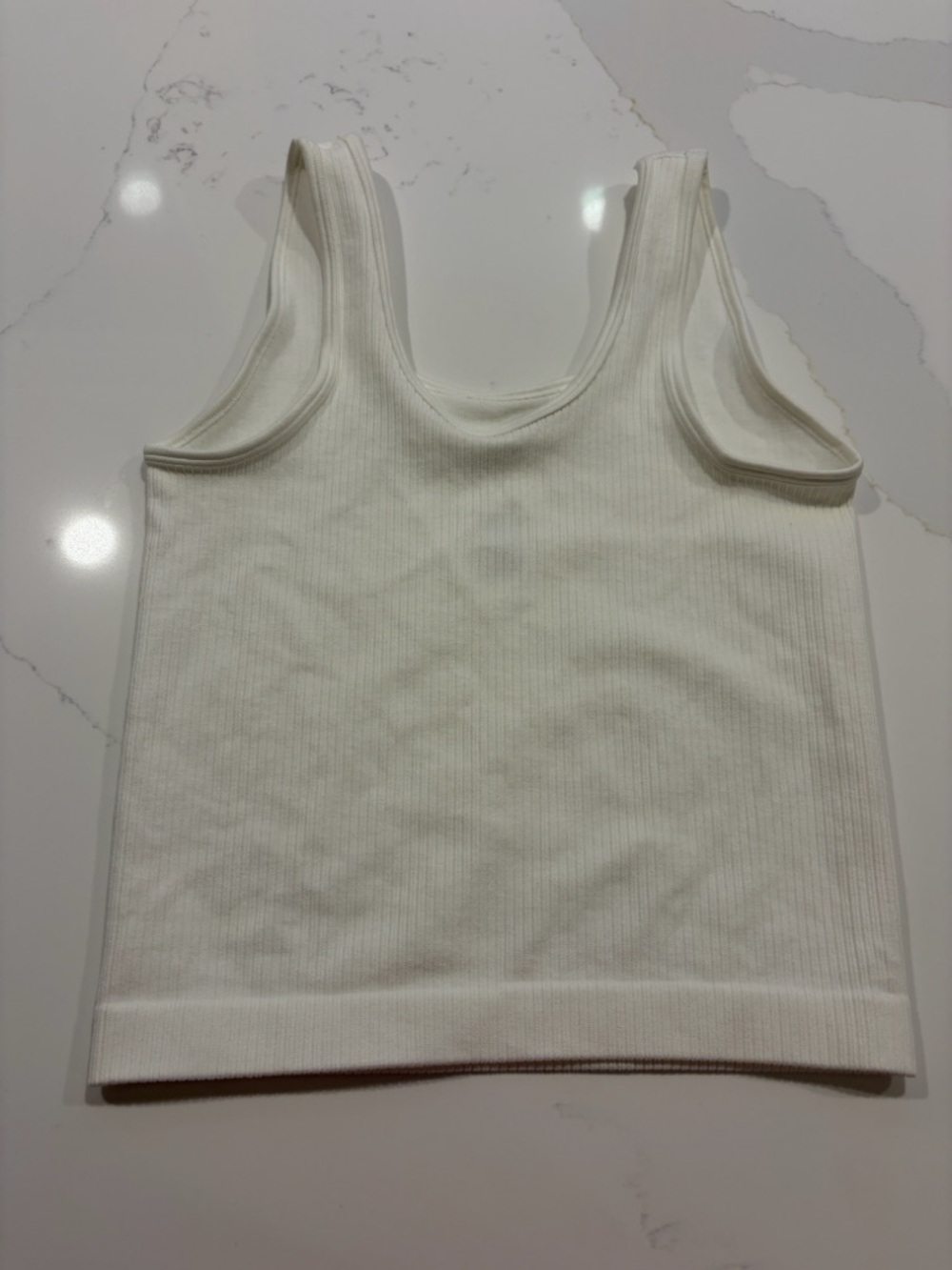 A New Day Ribbed Tank Top - White